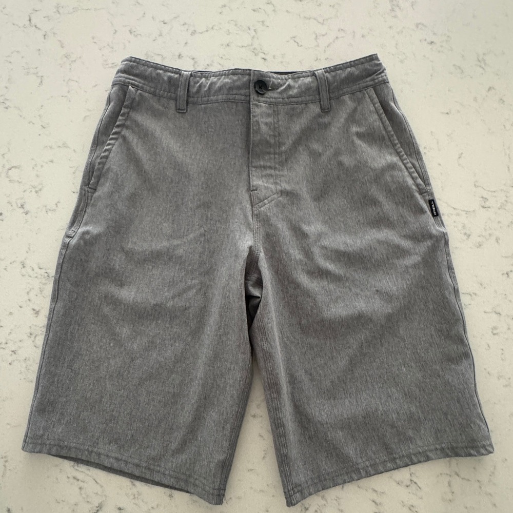 O'Neill Hybrid Shorts Mens 29 Gray Stretch Quick Dry Heathered Walkshorts